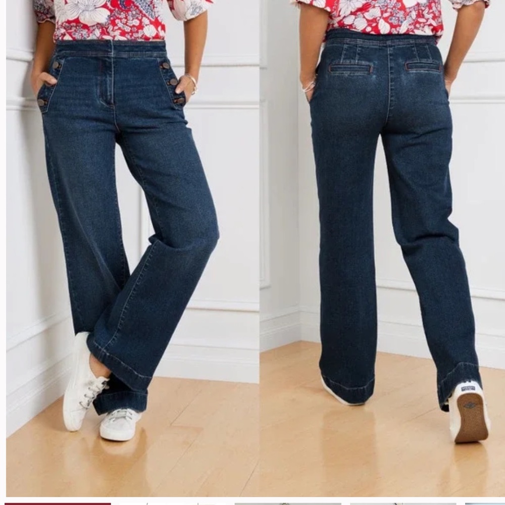 Women’s Talbots wide leg sailor jean Sz 12